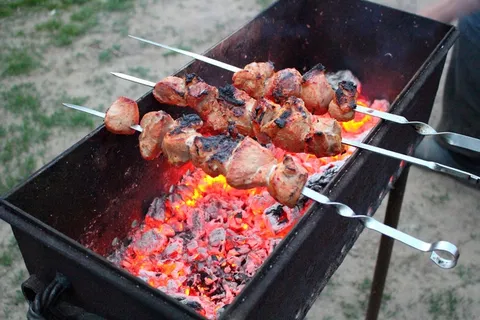 自制碳烤肉串图片