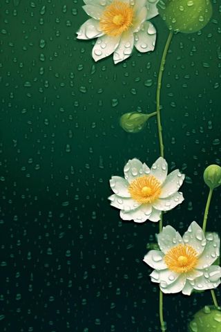 中国风传统绿色莲花简约背景