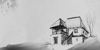 中国风传统水墨古风古典展板边框工笔画PS海报背景平面广告Ai设计素材