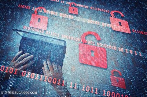 商务人士与密码锁高清图