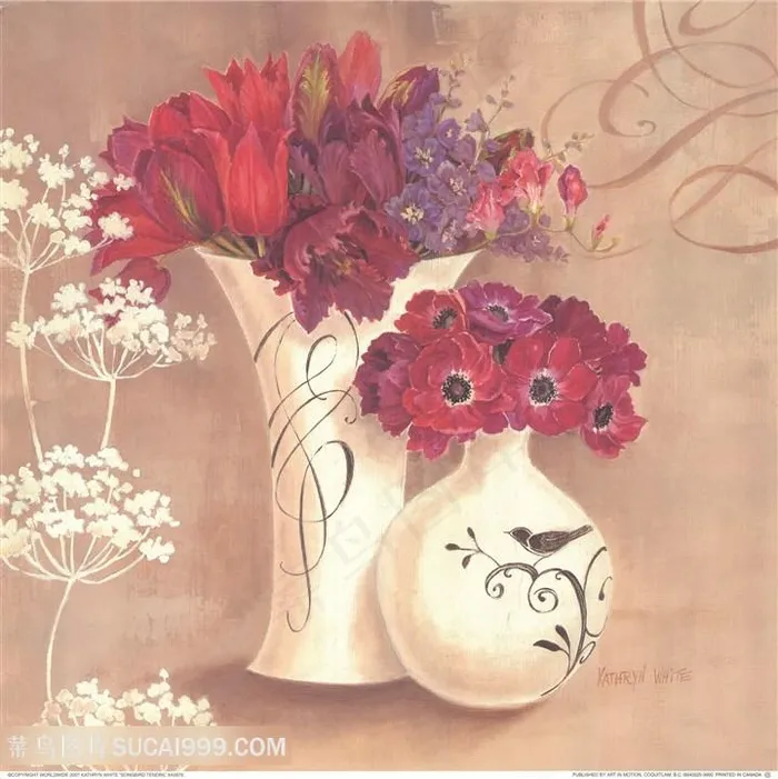 欧式花朵装饰画