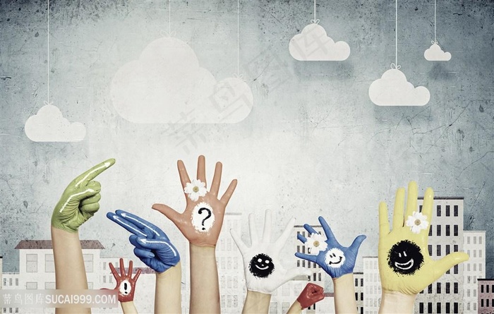 手势彩绘高清图