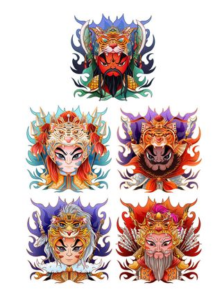 设计创造老虎虎年新年素材