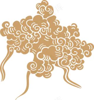 中式传统祥云中国风古典水纹吉祥图案免抠