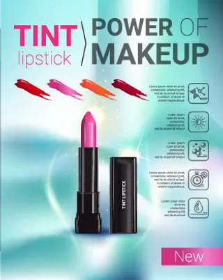 化妆品使用说明书彩妆科幻底图