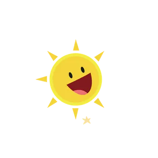 笑脸卡通太阳