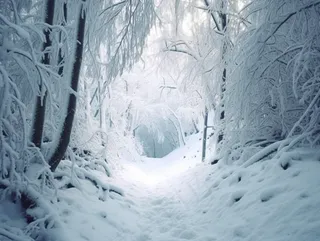 冬天大雪雪花雾凇摄影图