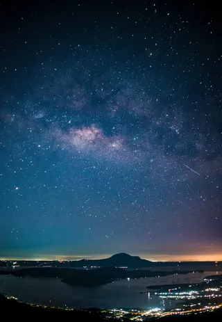 黑色星空摄影素材