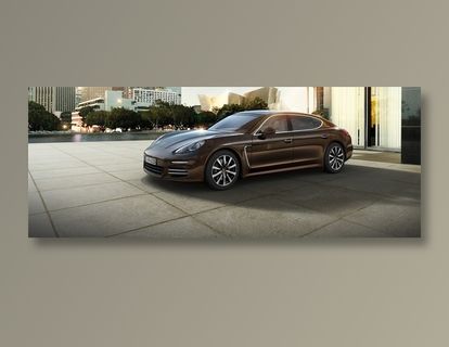 保时捷汽车城市摄影图