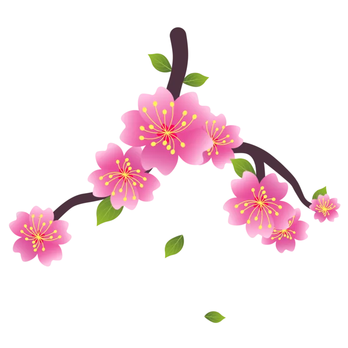 春天浪漫粉红色樱花手绘樱花梅花桃花花朵图片PNG免扣素材