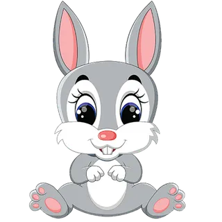 坐姿兔子卡通