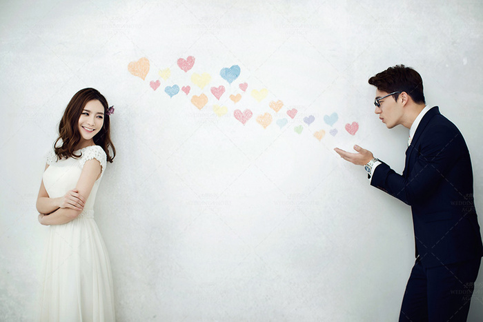 韩式手绘婚纱摄影素材