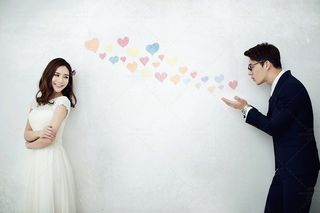 韩式手绘婚纱摄影素材