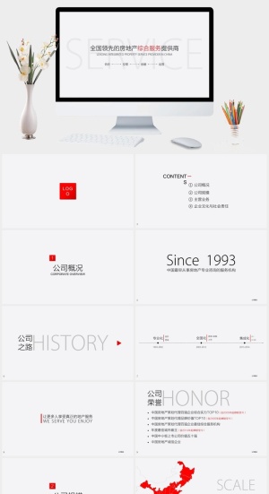 房地产咨询公司介绍PPT模板预览图