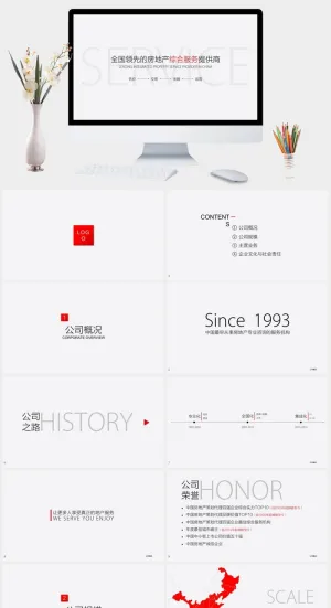 房地产咨询公司介绍PPT模板预览图