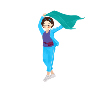 广场舞大赛大妈玩丝巾