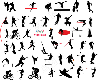 东京夏季奥运会, 剪影, 运动, 体操, 健康 奥林匹克运动会