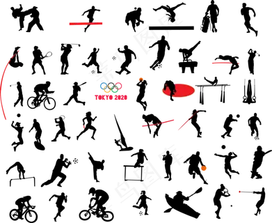 东京夏季奥运会, 剪影, 运动, 体操, 健康 奥林匹克运动会 东京夏季奥运会, 剪影, 运动, 体操, 健康 奥林匹克运动会