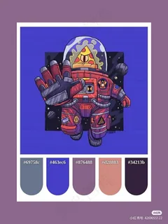 高质量插画配色色卡