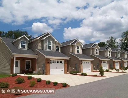 高档别墅群摄影图片 高档别墅群摄影图片