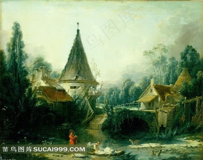 巴蒂斯卡米耶柯洛景观 世界名画