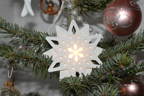 漂亮的圣诞节装饰星星摄影图