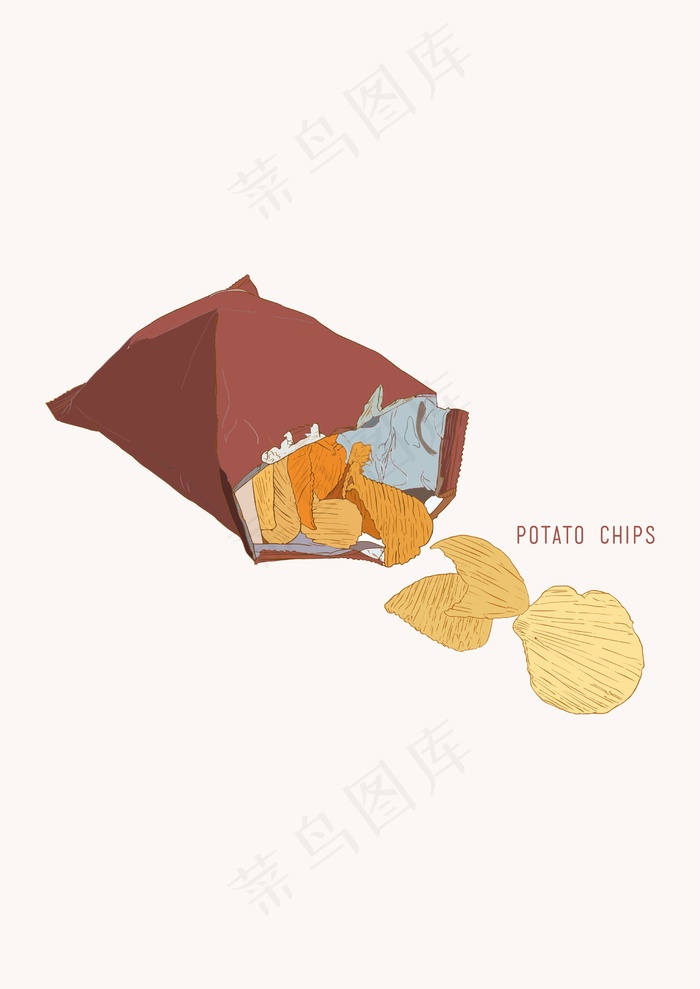 居家零食 美味薯片cdr矢量模版下载