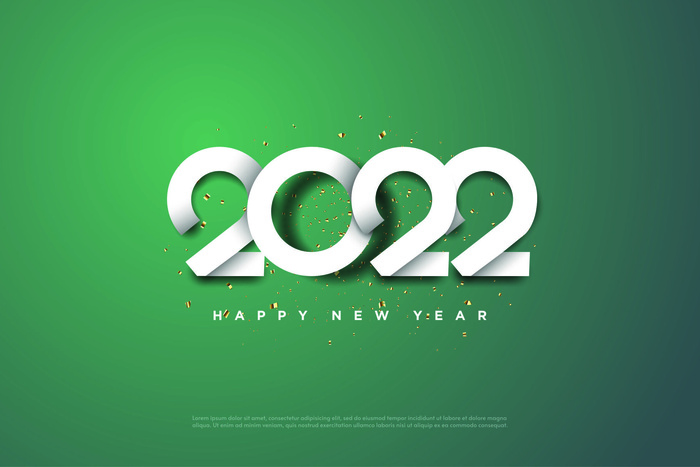 2022创意艺术字体新年虎年圣诞节数字立体质感文字AI矢量设计素材