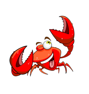 红色螃蟹卡通