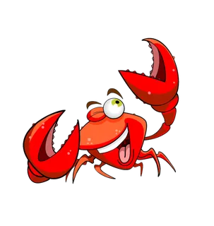 红色螃蟹卡通