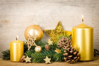 精美圣诞节装饰蜡烛图