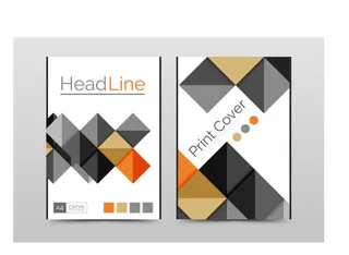 抽象矢量彩色时尚年度宣传册设计