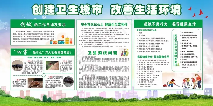 创卫环保 创建卫生城市 创卫psd模版下载