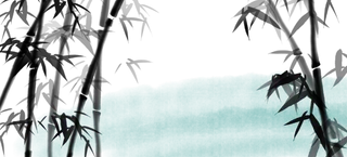 竹子水墨画中国风国画墨水书法竹子画