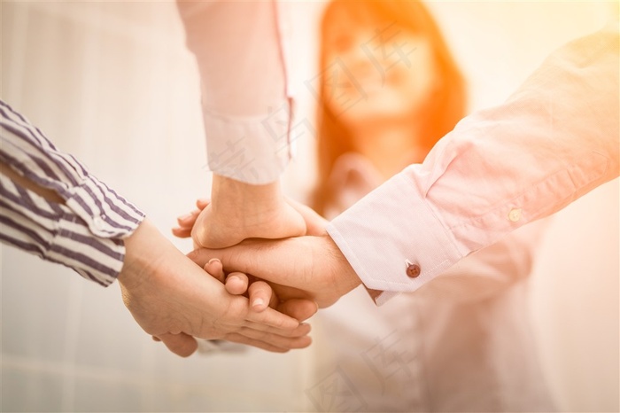 商务团队手部重叠高清图片