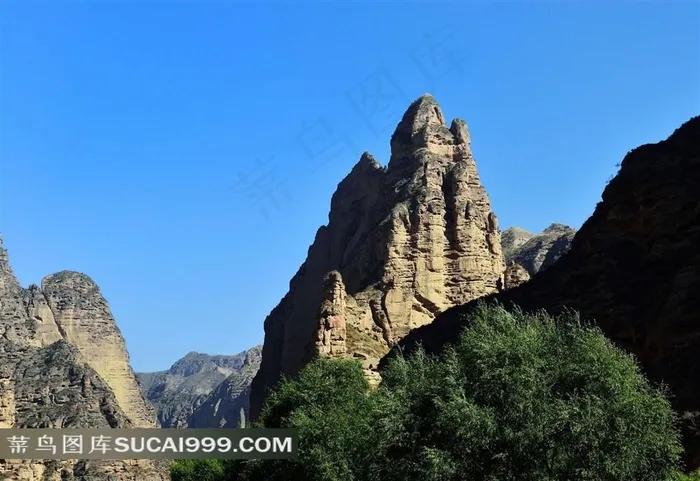 甘肃炳灵寺石林风景素材图