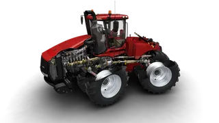 现代农业红色拖拉机