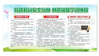 校园安全知识展板