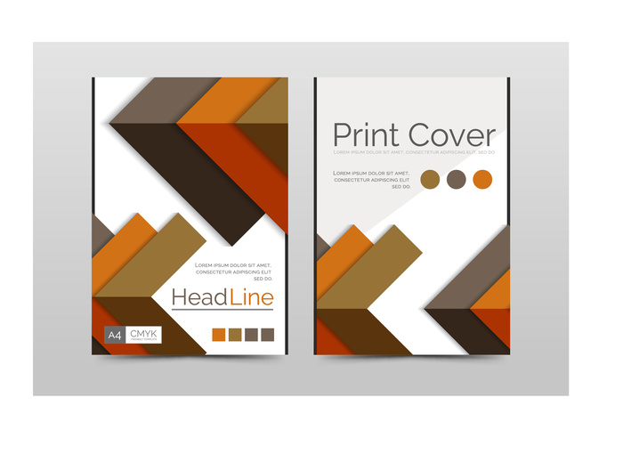 抽象矢量彩色时尚年度宣传册设计