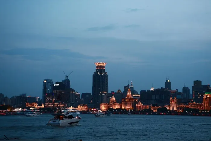 夜景 河 城市
