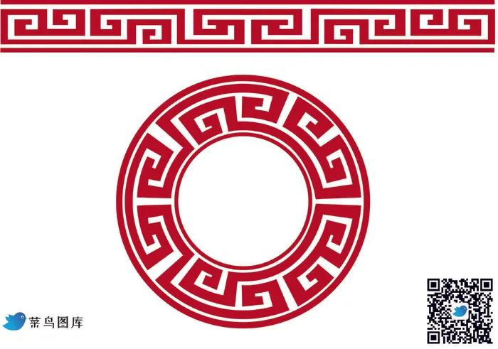 回形纹传统纹样ai矢量模版下载