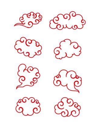 中国风古典式线条祥云纹底纹图案纹理装饰背景素材AI素材