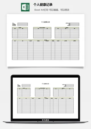 个人健康记录excel模板