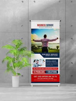 企业商业宣传介绍创意易拉宝