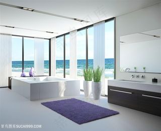 高档奢华浴室装修高清图