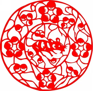 剪纸鼠生肖图片 剪纸鼠生肖图片