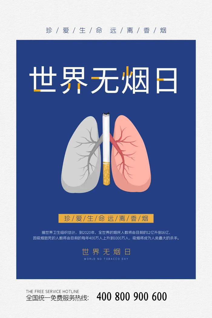 世界无烟日海报psd模版下载