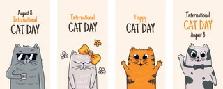 手绘可爱猫海报