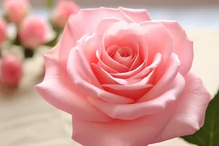 粉色玫瑰花特写摄影图