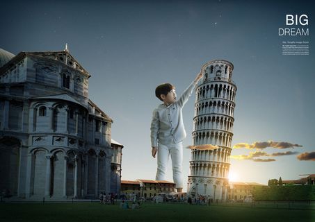 儿童梦想天空psd背景